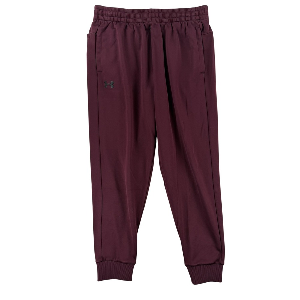 Under Armour Sweatpants Mens XL Red Fleece Jogger Pants Elastic Waist Pockets